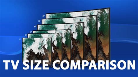 Tv Size Comparison 43 Vs 50 Vs 55 Vs 65 Vs 75 Vs 85 Inch Youtube