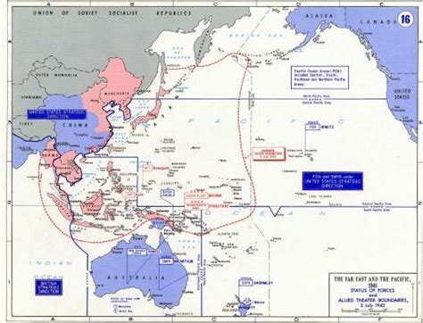 Allied Forces - Pacific Theater, July 1942 Boundaries