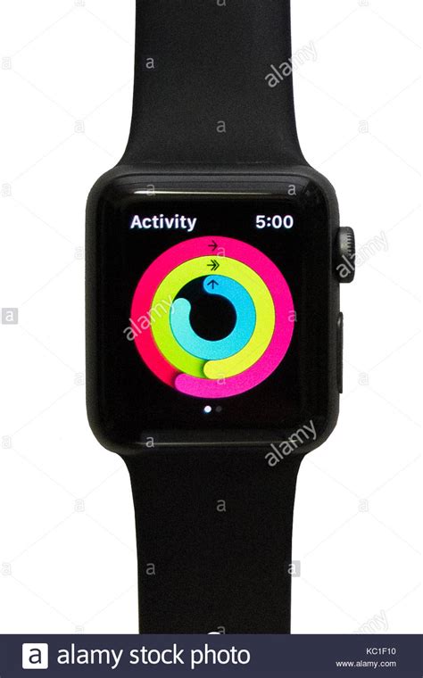 Apple Watch Series 2 38mm With Space Gray Aluminum With Black Sport Band Showing The Colorful