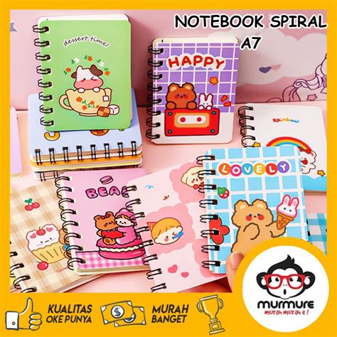 Jual Murmure I Note Book Ring Motif Memo Kecil A Spiral Isi Lembar