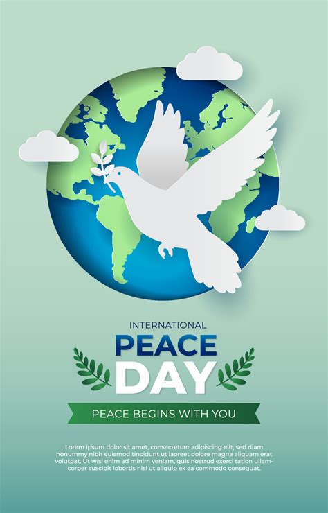 International Day Of Peace Poster Template 12413863 Vector Art At Vecteezy
