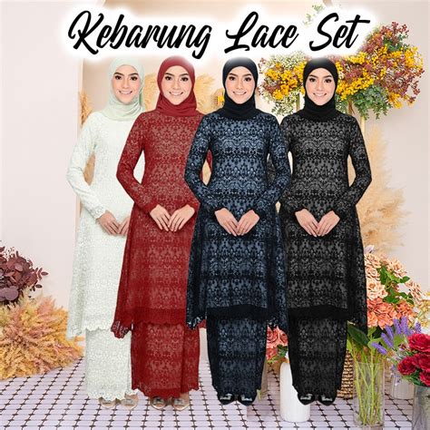 Baju Kebarung Labuh Baju Kurungmodern Nikahtunang Kebaya Lace Sulam Ironless Nikah Kurung Baju