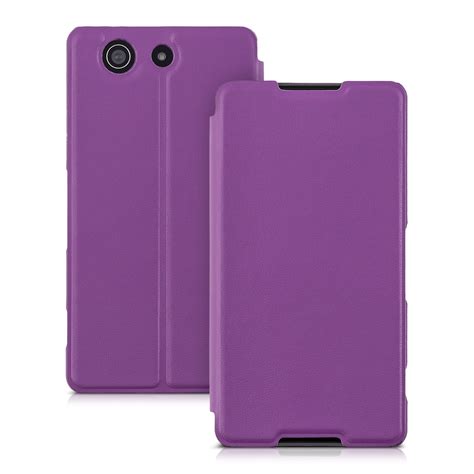 FLIP COVER FOR SONY XPERIA Z3 COMPACT CASE SLIM BACK SHELL HARD MOBILE