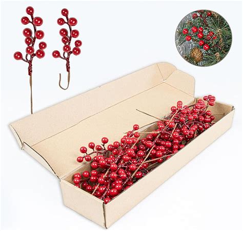 LLZLL Paquete de 32 decoraciones para árbol de Navidad tallos