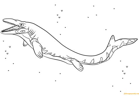 Mosasaurus Jurassic World Colouring Pages - memmiblog