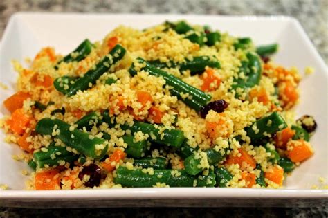 North African Green Bean And Sweet Potato Couscous Salad North African Food Couscous Salad