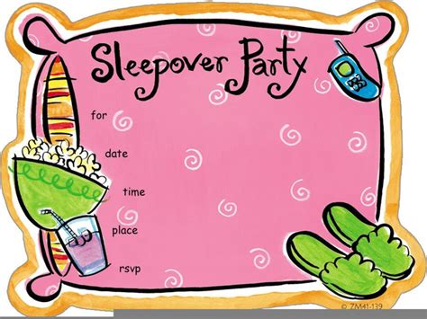 Free Clipart Invitation Sleepover Free Images At Clker Vector