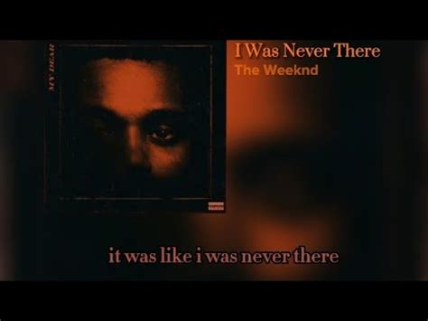 The Weeknd I Was Never There Feat Gesaffelstein Lyric Video Youtube