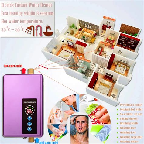 Fresh Design Tankless Instant Hot Electric Water Heater Automatic Electric Water Heater For