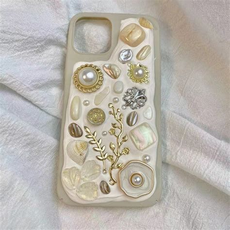 Handmade Shell And Stone Mosaic Decoden Phone Case Memor Phone Case