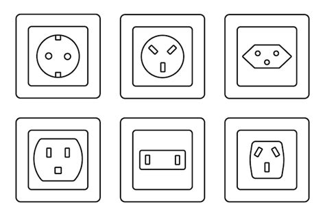 Ilustraci N De Toma El Ctrica Diferentes Tipos De Toma De Corriente