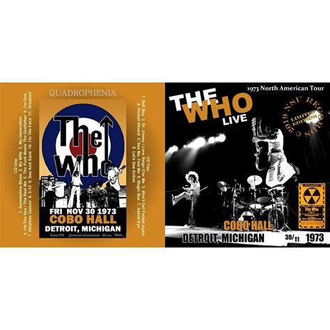 Live Cobo Hall In Detroit 1973 Nov 30th Ltd 2 Cd De The Who Cd X 2 Con Zorro800 Ref119663326