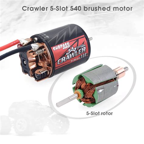 Surpass Hobby High Power 540 Brushed Motor 5 Slot For 1 10th Crawler Rc