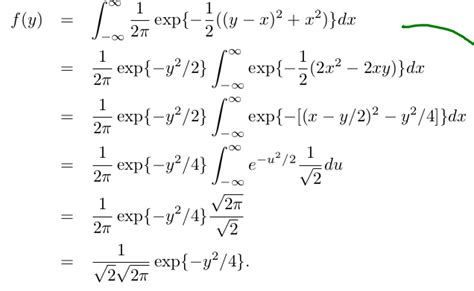 Calculus Int Infty Infty Frac 1 2 Pi Exp Frac 1 2