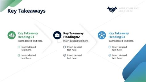 Key Takeaways PowerPoint Slide With Graphical Icons SlideModel