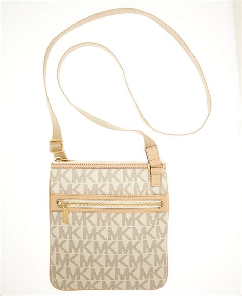 Michael Kors Michael Large Monogram Crossbody In Beige Vanilla Logo