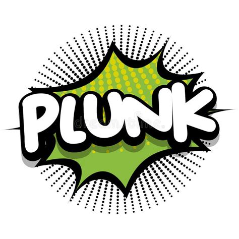 Plunk Comic Book Explosion Bubble Vector Illustration Stock Vector