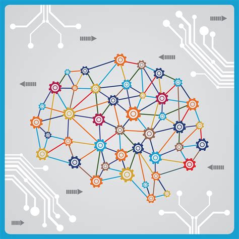 The Brain Is Made Up Of Colorful Gears And Arrows On A Gray Background