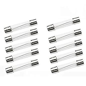 Compstudio 5Pcs T2AL250V 6x30mm 2A 250V Slow Blow Fuse T2AL Glass Slow