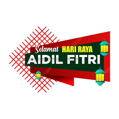 Selamat Hari Raya Aidil Fitri Plantilla Diseño Simple Islámico Png