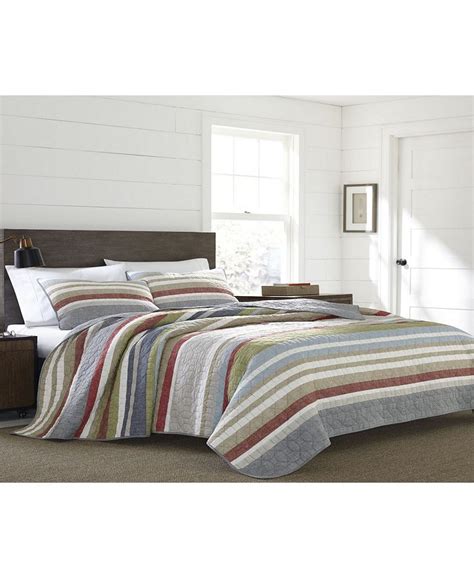 Eddie Bauer Salmon Ladder Stripe Twin Quilt Set Macys