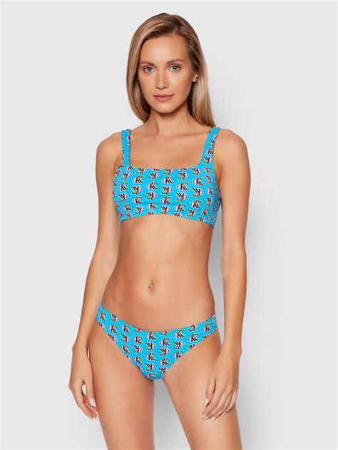 Calvin Klein Swimwear Bikini Oberteil Print Kw Kw Blau Modivo De