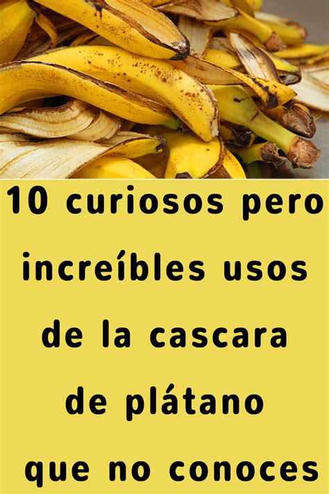 10 Curiosos Pero Increíbles Usos De La Cascara De Plátano Que No Conoces Mijardinycasa