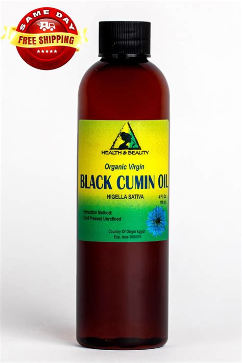 Black Cumin Seed Oil Unrefined Organic Virgin Raw Cold Pressed Fresh