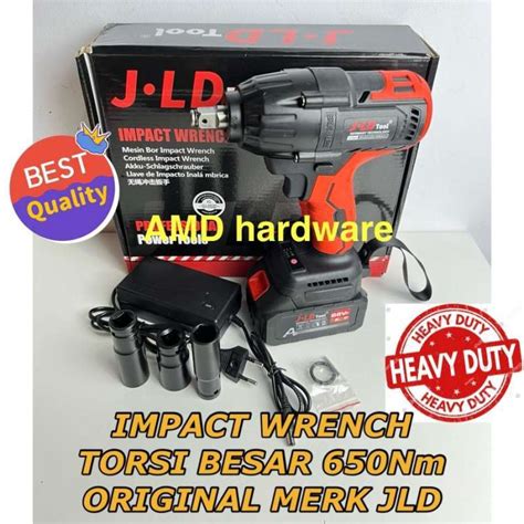 Jual Mesin Impact Wrench Cordless Torsi Besar 650nm Baterai 88v 1 2