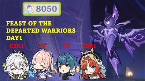 Feast Of The Departed Warriors Event Day 1 8050 Score C0 Nilou