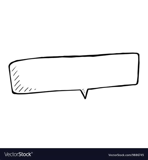 Speech bubble cartoon hand drawn Royalty Free Vector Image