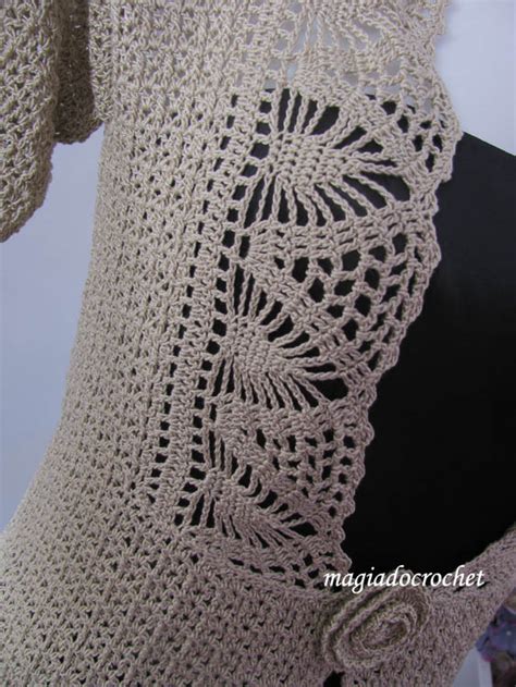 Magia Do Crochet Casaco Em Crochet Para Senhora