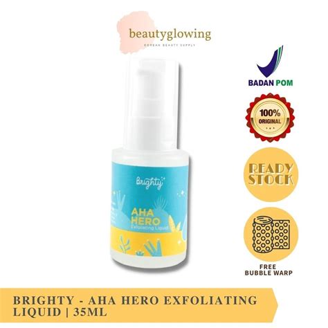 Brighty Aha Hero Exfoliating Liquid Kesehatan Kecantikan Kulit