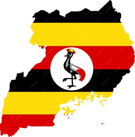 Premium Vector Uganda Map With Flag African Cartography