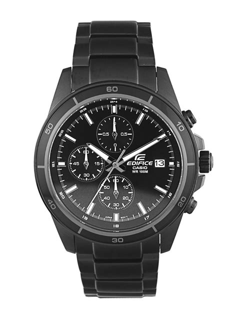 Buy Casio Men Edifice Efr 526bk 1a1vudf Black Analog Dial Black Stainless Steel Band Ex206