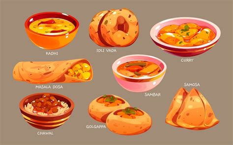 Cartoon Indian Food Images - Free Download on Freepik