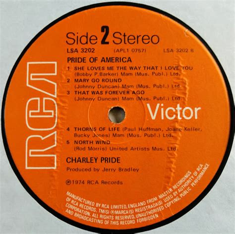 Charley Pride Pride Of America Lp Album Akerrecordsnl