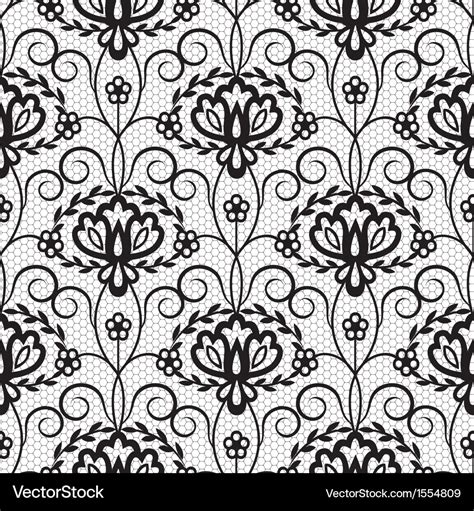 Floral Seamless Black Lace Pattern Royalty Free Vector Image