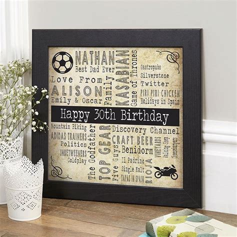 30th Birthday Personalised T Ideas For Men Chatterbox Walls
