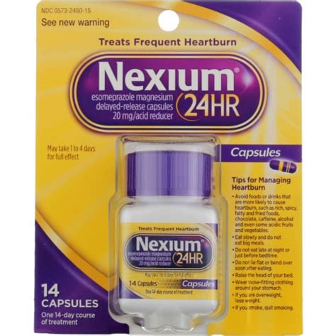 Nexium 24hr Heartburn Capsules 20 Mg 14 Ct 1 Pick ‘n Save