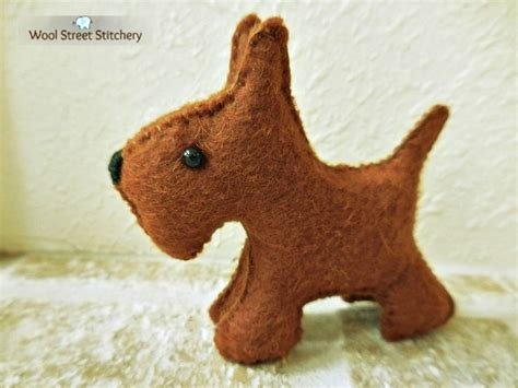 Small Scottie Dog Felt Dog Stuffed Dog Scotty Scottish Etsy Felt