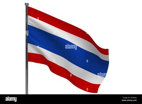 Thailand Flag On Pole Metal Flagpole National Flag Of Thailand D