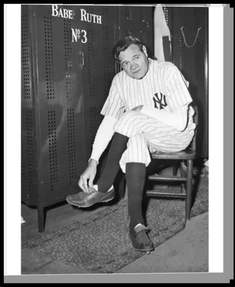 Photographic Print Of Babe Ruth Taking Off Uniform Media Storehouse