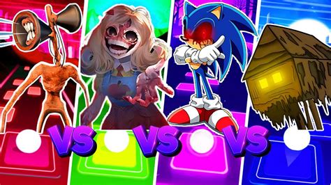 Siren Head Vs Miss Delight Poppy Play Time Vs Sonic The Hedgehog Exe Vs