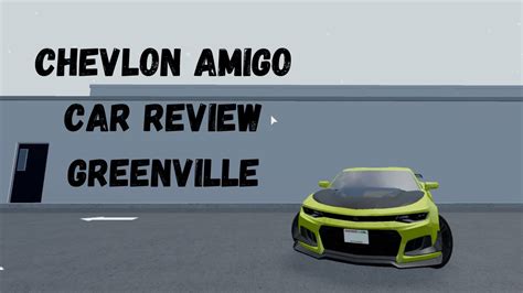 Chevlon Amigo Tzr Chevrolet Camaro Zl Car Review Greenville Roblox