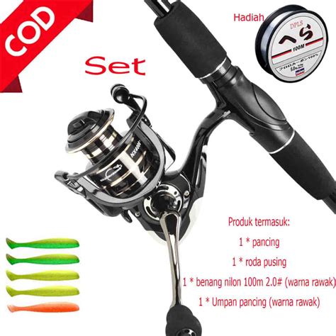 Haiyi Fishingset Gabungan Pancing Joran Pancing Ultra Ringan Pancing