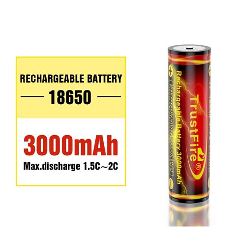 100 TrustFire 18650 3000Mah Lithium Battery 3 7v Rechargeable Li Ion