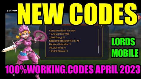 Fresh New Lords Mobile Redeem Codes Lords Mobile New Codes Codes