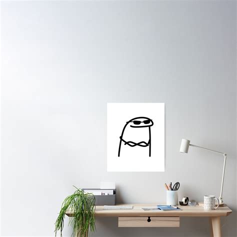 Flork Wearing Sunglasses Meme Stickers Poster For Sale By