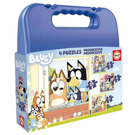 Educa Maleta Puzzles Progresivos Bluey De Piezas